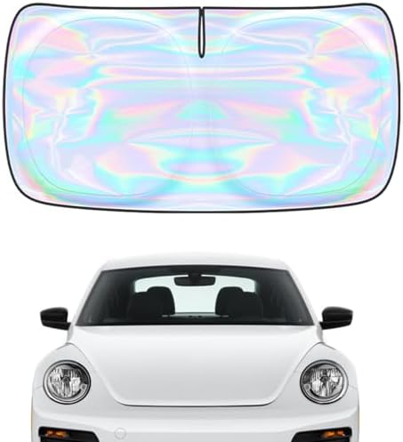 Windshield Sun Shade for Volkswagen Beetle 2012-2018 2019-4 Layers Sunshade Compatible with Volkswagen Beetle Foldable Front Window Sunshade Sun Visor Protector Block UV Rays Keep Your Car Cooler by Unknown