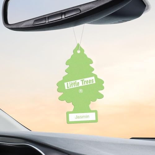 LITTLE TREES Car Air Freshener Hanging Paper Tree for Home or Car , "lime green” , Jasmin scent - Image 4