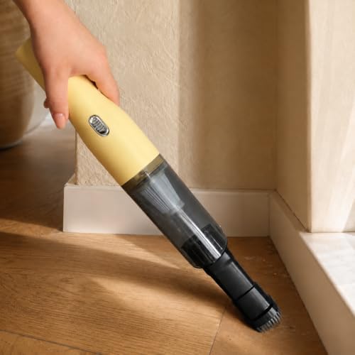 Mini Plus Handheld Vacuum Cordless, Rechargeable Car & Desk Cleaner, Yellow - Image 4