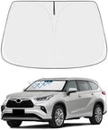 Front Windshield Sun Shade Custom Fit Compatible for Highlander 2008-present Sunshade Foldable UV Ray Reflector Sun Visor Protector Accessories Shield Cover Reflective (for Highlander 2008-present) by akarin