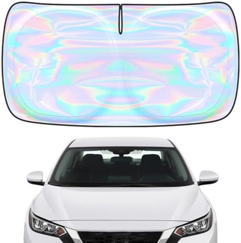 for Nissan Sentra 2020-2026 Windshield Sun Shade - Custom Fit Nissan Sentra Sedan 4 Layers Sunshade Foldable Front Window Sunshade Sun Visor Protector Block UV Rays Keep Your Car Cooler Accessories by Unknown