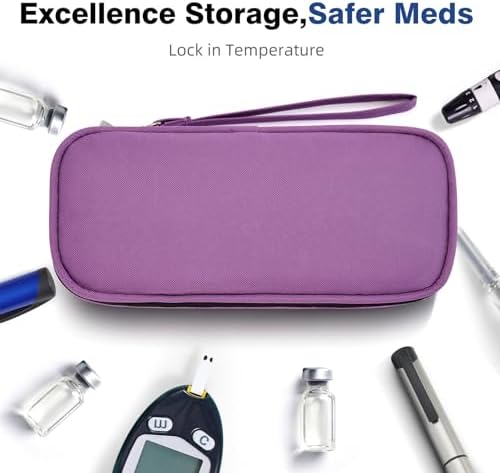 apollo walker Insulin Cooler Travel Case with Ice Packs and Insulation | TSA Approved Includes 2 x 90g ice packs for 9-hour cooling insulin pens & syringes for Diabetics to Carry (Purple) - Image 4