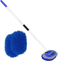 62" Car Wash Brush with Long Handle Chenille Scratch-Free Head Aluminum Pole by LUKCOZMO