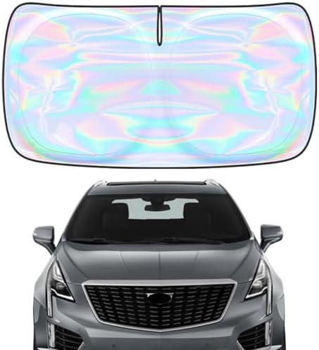 Windshield Sun Shade for Cadillac XT5 2017-2025 2026-4 Layers Sunshade Compatible with Cadillac XT5 Foldable Front Window Sunshade Sun Visor Protector Block UV Rays Keep Your Car Cooler Accessories by Unknown