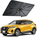 Windshield Sun Shade for Nissan Kicks 2018–2026, Foldable Umbrella Sunshade with 100% UV Block, Multi-Layer Heat Insulation, Reinforced 10-Rib Frame, Keeps Car Cooler, Summer Car Accessory by Amadaw