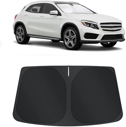 TINGLU Sun Shade for Mercedes Benz GLA 2015-2020 Accessories Windshield Sun Shade Window Shade UV Rays Protection Sun Visor Cover with Steering Wheel Sunshade Storage Bag by TINGLU
