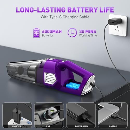 Handheld Vacuum Cordless Rechargeable, Hand Held Car Vacuum Cleaner - Image 5