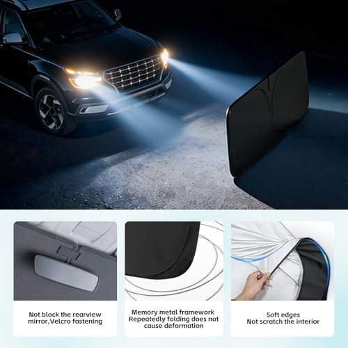Windshield Sun Shade for Hyundai Venue 2020-2026 Sunshade - Image 5