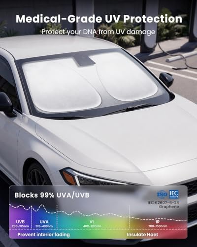 REEVAA Car Windshield Sun Shade for Honda Civic 2026 - Image 3