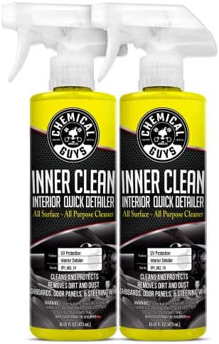 Chemical Guys, InnerClean Interior Quick Detailer, Pineapple, 16 oz, 2 Pack by ChemicalGuys