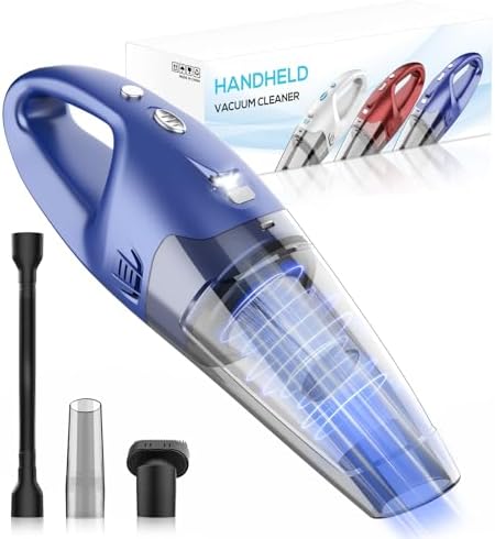 YOOHI Handheld Vacuum Cordless Rechargeable – 6000Pa Mini Hand Held Vacuum, LED Light, 20–25 Mins Runtime, USB Charging, 500ML Cup – Lightweight Small Vacuum Cleaner Cordless for Car/Office/Home by YOOHI