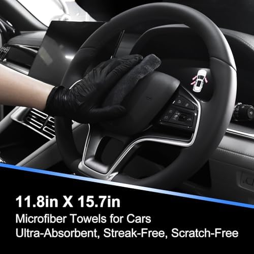 9Pcs Car Wheel & Tire Brush Kit, Wheel Cleaner Brush, Soft-bristled Rim Brush, Tire Shine Applicator Pad, Car Wash Mitt, Towel, Car Detailing Cleaning Wash Brush Supplies Kit - Image 7