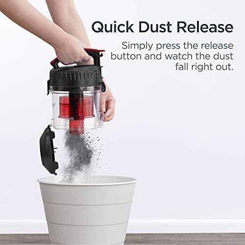 Eureka Bagless Canister Vacuum Cleaner, Lightweight Vacuum for Home, Red - Image 6