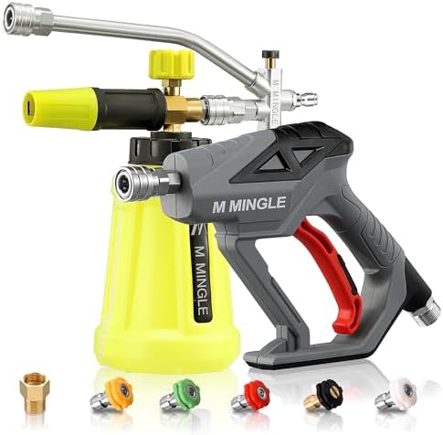 M MINGLE Pressure Washer Gun with Foam Cannon & Dual Connector Accessory by MMINGLE