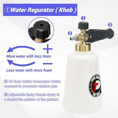 Tool Daily Foam Cannon for Pressure Washer with Dual Connector, 1.5 Liter - Image 4