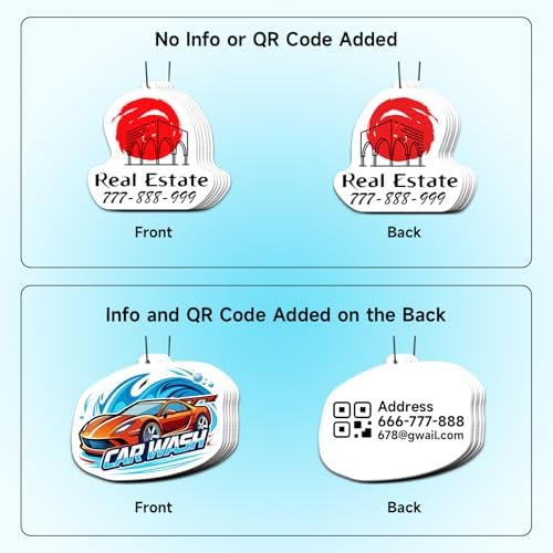 Bulk Custom Car Air Fresheners with Logo or QR Code - Image 2