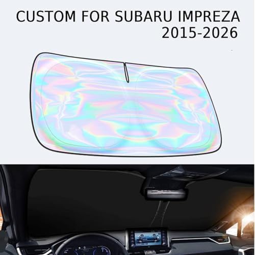 Windshield Sun Shade for Subaru Impreza 2015-2025 2026-4 Layers Sunshade Compatible with Subaru Impreza Foldable Front Window Sunshade Sun Visor Protector Block UV Rays Keep Your Car Cooler - Image 2