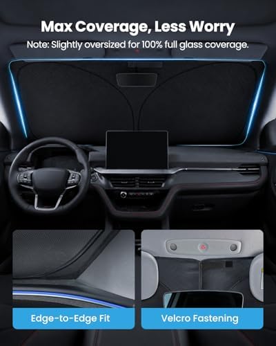 REEVAA Car Windshield Sun Shade for Ford Explorer 2026 - Image 5