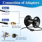 M MINGLE Pressure Washer Hose Reel 200ft x 3/8" / 350ft x 1/4", 4000 PSI - Image 4