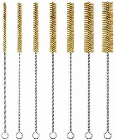 Tube Brush Kit 7 Pcs Brass Wire Brushes 12 Inch Long Pipe Cleaner with 6mm to 18mm for Engine Bore Auto Parts Cleaning by Unknown