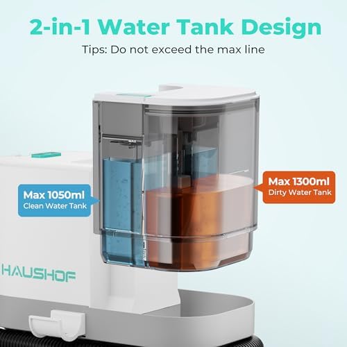HAUSHOF Portable Carpet, Upholstery Cleaner Machine, 13Kpa Suction - Image 4