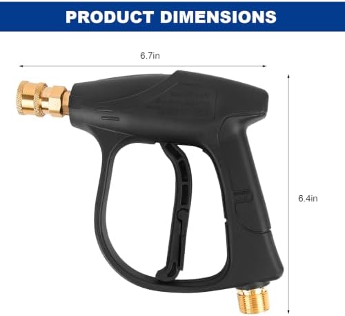 High-Pressure Car Washer Gun, M22-14 Thread Cleaning Sprayer Gun with 1/4" Quick Connect Outlet, 1422 PSI Max Pressure Power Sprayer Tool for Vehicle Washing, Car Accessories - Image 2