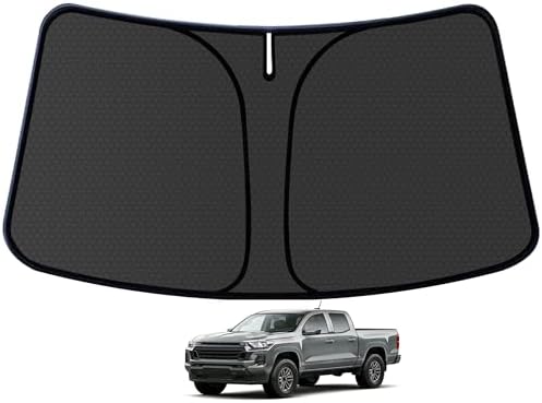 Colorado Customized Windshield Sun Shade for 2023 2024 2025 2026 Colorado Pickup Front Window Sunshade Visor Protector Foldable Blocks UV Rays Keep Car Cooler Accessories by aatoppus