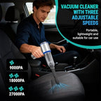 Yomile Mini Vacuum Cleaner, 2 in 1 27000PA Brushless Car Vacuum Air Duster 9000mAh Battery Air Blower Handheld Vacuum for Car,Office and Home (Black) - Image 3