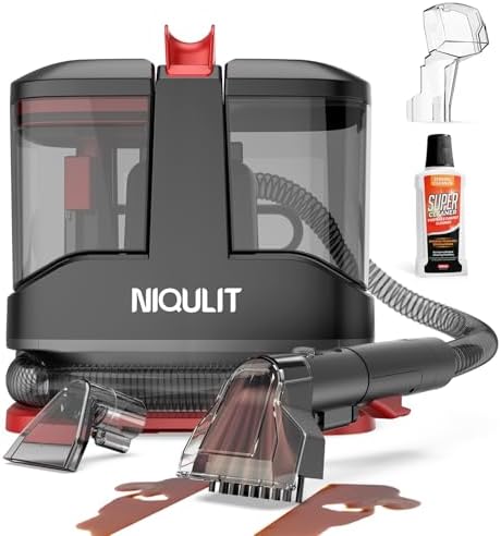 Portable Spot Cleaner Machine for Carpet and Upholstery, 15Kpa Powerful Suction for Pet Stain, Couch & Car, with Cleaner Solution & Self-Cleaning System, Couch Cleaner for Rug, Furniture and Stair by MorrrerOzoneMachineOdorEliminatorforHomePets