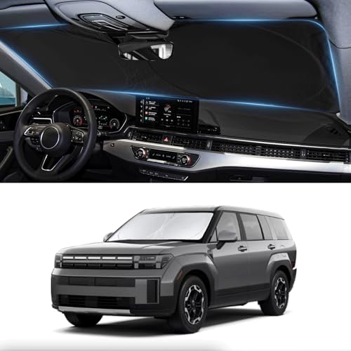 Windshield Sun Shade for Hyundai Santa Fe 2019-2023 Sunshades Car Window by INSAUTO