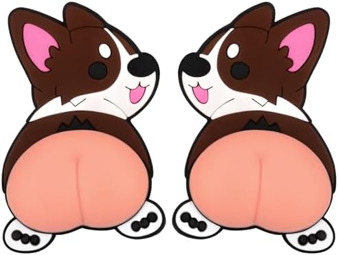 Car Door Anti Collision Protector Bumper Protector Sticker 2 Pcs PVC Cute Cartoon Stickers 3D Silicone Butt Anti Scratch Animal Funny Corgi Soft Car Body Decoration High Elasticity Protects The Paint by Unknown