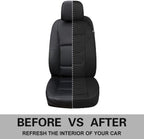 Pariiaotin 3D Air Mesh Car Seat Covers Front Sets Washable and Breathable Premium Cloth Automotive Vehicle Seat Covers for Cars Interior, Universal Fit for Most Cars, Sedan, Truck, SUV(Black) - Image 5