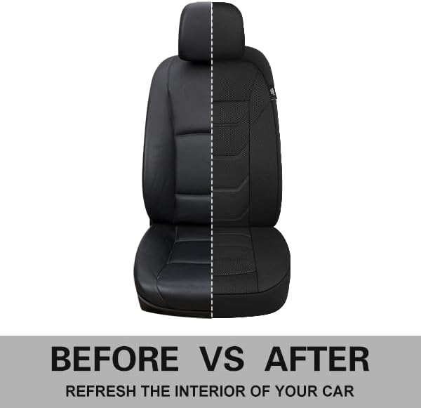 Pariiaotin 3D Air Mesh Car Seat Covers Front Sets Washable and Breathable Premium Cloth Automotive Vehicle Seat Covers for Cars Interior, Universal Fit for Most Cars, Sedan, Truck, SUV(Black) - Image 5