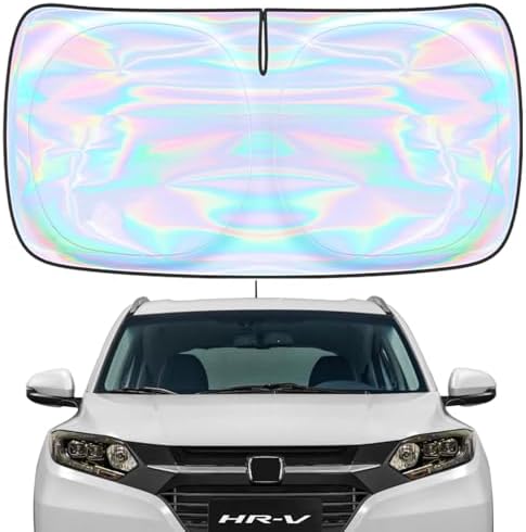 Windshield Sun Shade for Honda HR-V 2023 2024 2025 2026-4 Layers Sunshade Compatible with Honda HR-V Foldable Front Window Sunshade Sun Visor Protector Block UV Rays Keep Your Car Cooler Accessories by Unknown