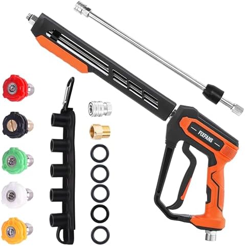 FIXFANS Pressure Washer Gun Kit, 5000PSI Power Washer Handle Gun with Wand by ROYPOWER