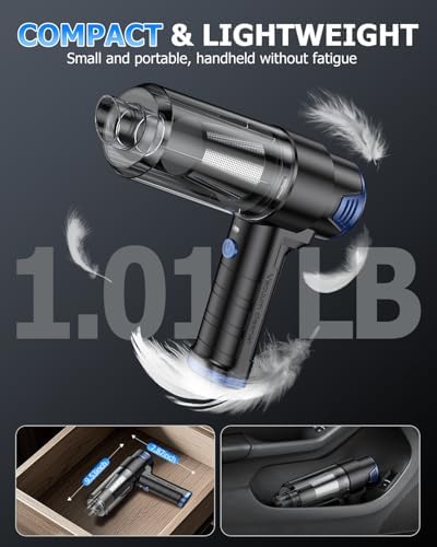 AHNR Handheld Car Vacuum Portable Cordless, 16000PA Hand Vacuum Cleaner - Image 7