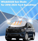 Windshield Sun Shade for 2020-2026 Ford Explorer, 4-Layer 240T Foldable UV Block Car Accessory to Cool Interior - Image 2