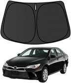 Camry Customized Windshield Sun Shade for 2012-2017 Camry LE | XLE | SE | XSE | Hybrid Front Window Sunshade Visor Protector Foldable Blocks UV Rays Keep Car Cooler Accessories by aatoppus