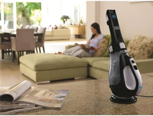 BLACK+DECKER dustbuster 20V Hand Vacuum Cordless Rechargeable, Car Vacuum Portable, Powerful Suction AdvancedClean Hand Vac with Extendible Crevice Tool, Flip-Up Brush and Charging Base (BDH2000L) - Image 3