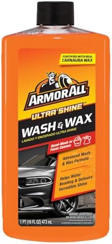 Armor All Ultra Shine Car Wash and Wax, Car Wax and Cleaner for Cars, Trucks and Motorcycles, 16 Fl Oz by ArmorAll