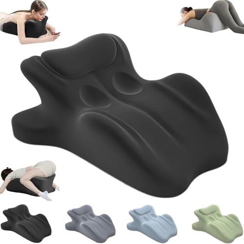 RSN Chiro Monk Couples Pillow, Sweet Spot Pillow, Moodie Intimacy Pillows, 27° Angle Perfect Position Ergonomic Memory Foam Contoured Support Pillow (Black, OneSize) by Unknown