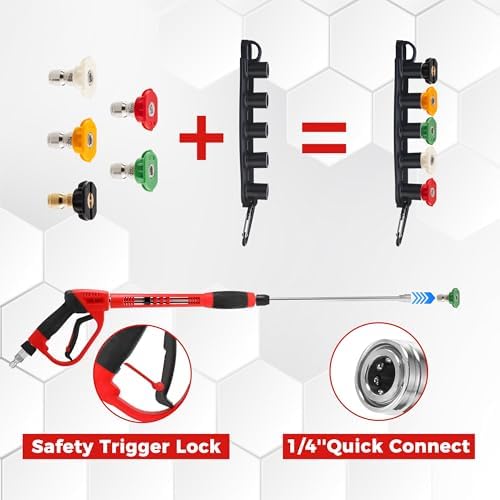 Tool Daily Pressure Washer Gun with 3/8" Swivel Quick Connector, 5000 PSI - Image 6