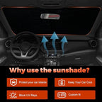 Foldable Front Windshield Sunshade fit for Nissan Kicks 2018-2024 - Image 4