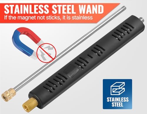 YAMATIC Pressure Washer Wand with Stainless Steel Extension Lance 4000PSI - Image 5