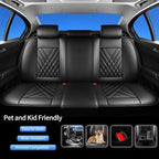 Fit Compass Car Seat Covers Compatible with Jeep Compass 2012-2024 2025 2026-Premium Leather,Waterproof,Breathable,Airbag Compatible &All-Weather Seat Cushion Protecto(Full Set,Black) - Image 5