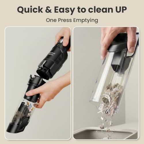 Handheld Vacuum Cordless with Brushless Motor, 22KPa Car Vacuum, Hand Vacuum Cordless Rechargeable with Charging Dock, Up to 30 Min Runtime for Home/Car/Pet - Image 7