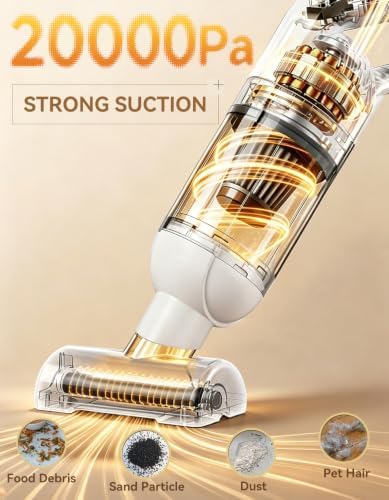 Handheld Vacuum Cleaner, 20000 Pa Car Vacuum Cordless White - Image 2