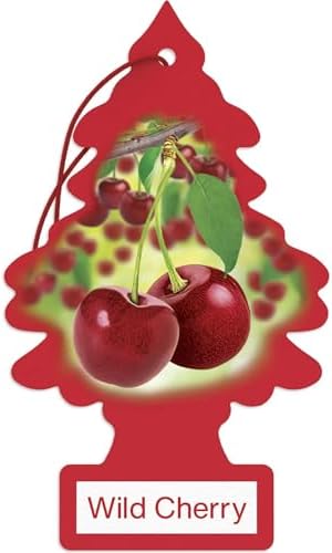 LITTLE TREES Car Air Freshener | Hanging Paper Tree for Home or Car | Wild Cherry | 4 Pack by LITTLETREES