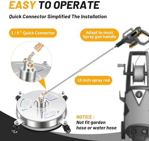 LidoDola 14'' Pressure Washer Surface Cleaner, Power Washer Accessory - Image 5