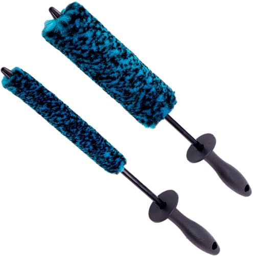 VIKING Wheel Barrel Brush for Deep Wheel Cleaning, Slim and Regular, 2 Pack by VikingCarCare